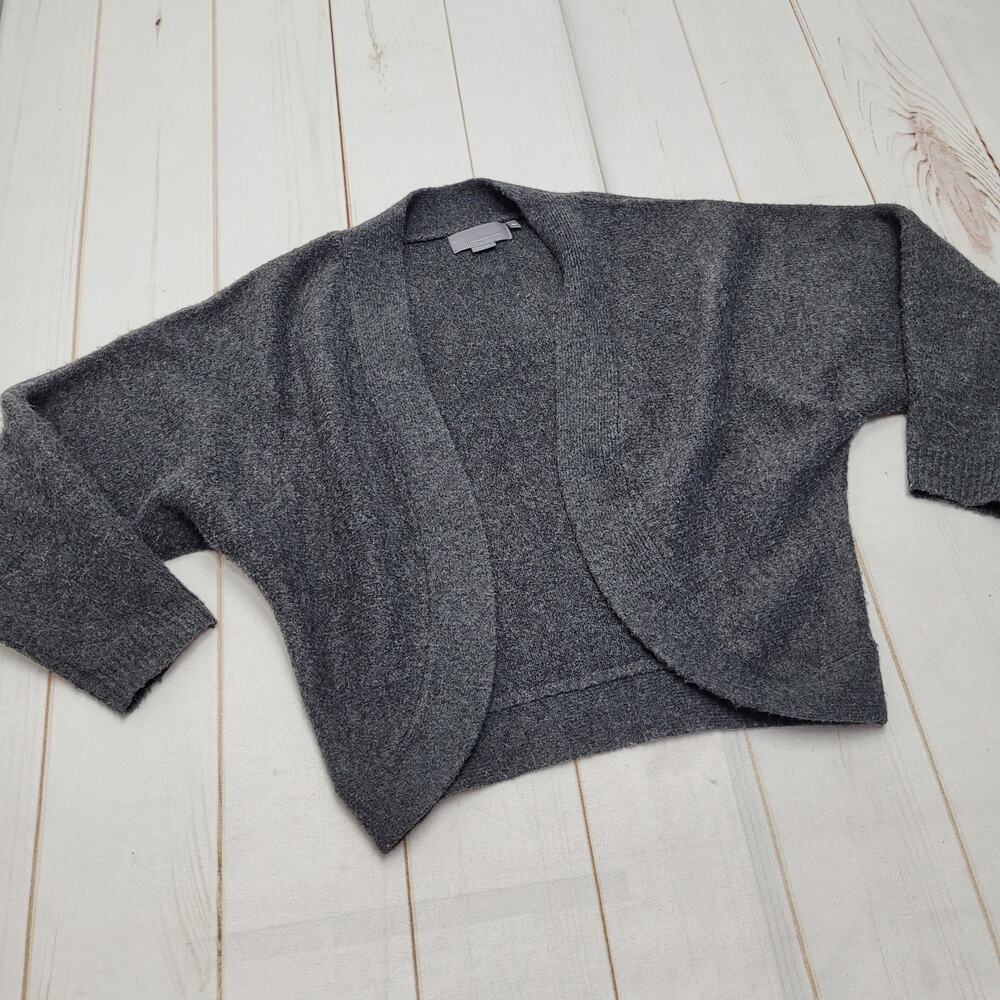 Anthropologie Rhea cropped gray cardigan cocoon sweater